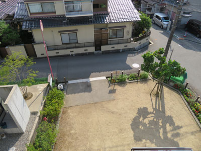 3階から見た西側の公園